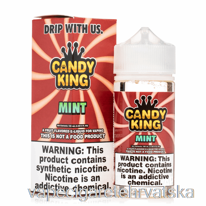 Vape Hrvatska Mint - Candy King - 100ml 0mg